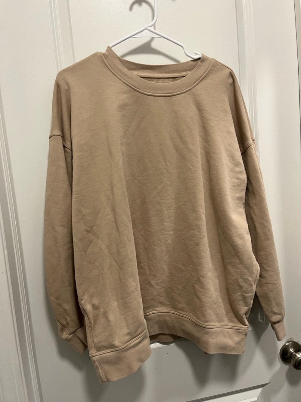 Lululemon spell out Men's Crewneck Sweatshirt in Beige - xxl EUC